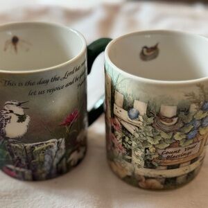 2 Pcs Lang Garden Gate 14 oz Mugs by Susan Winget (10995021062) Multicolored